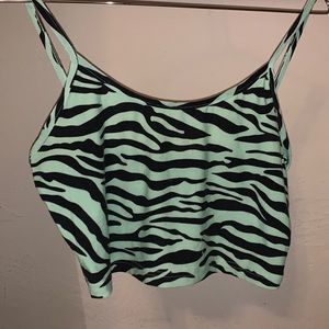 zebra print crop top 🦓